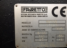 sales  FAVRETTO MB100-CNC uzywany