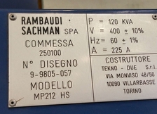 sales  SACHMAN-RAMBAUDI MP212-HS uzywany